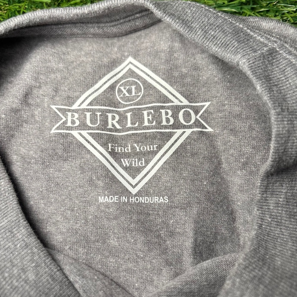 Burlebo Mens XL Gray Short Sleeve Pocket T-Shirt Turkey Live Wild Graphic Tee - Picture 5 of 9